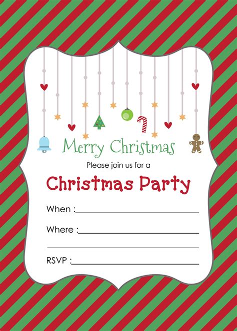 Free Christmas Printables for Party Invitations