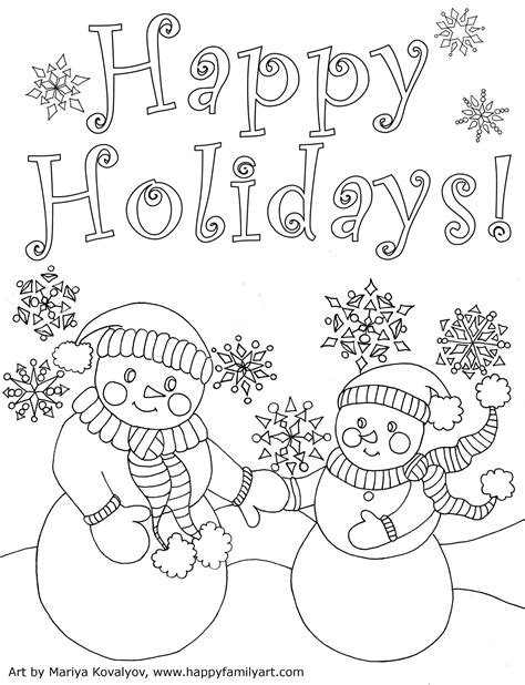 Free Coloring Pages Printable for Holidays and Celebrations