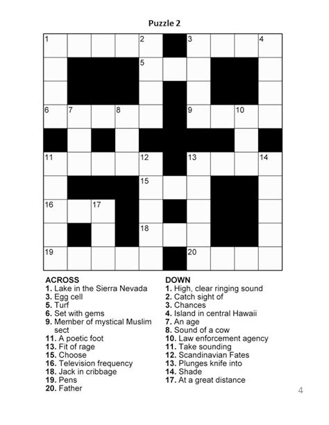 Free Crossword Puzzles