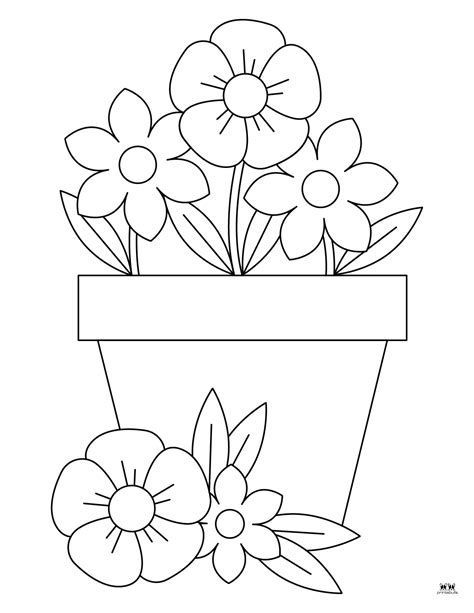 Download free flower coloring pages for printing