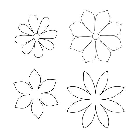 Free flower templates for crafting and design