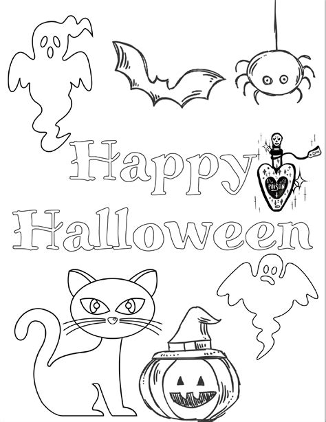 Free Halloween coloring sheets