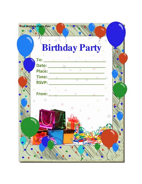 Free Printable Birthday Invitations for Adults