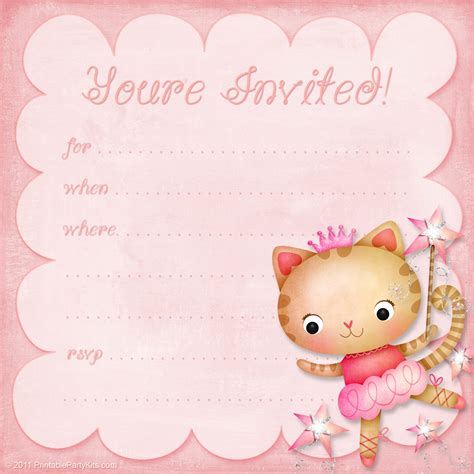 Free Printable Birthday Invitations for Girls