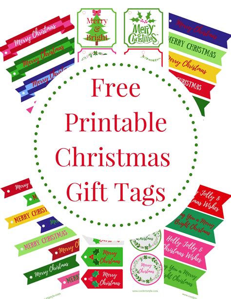 Free Printable Gift Tags for Christmas