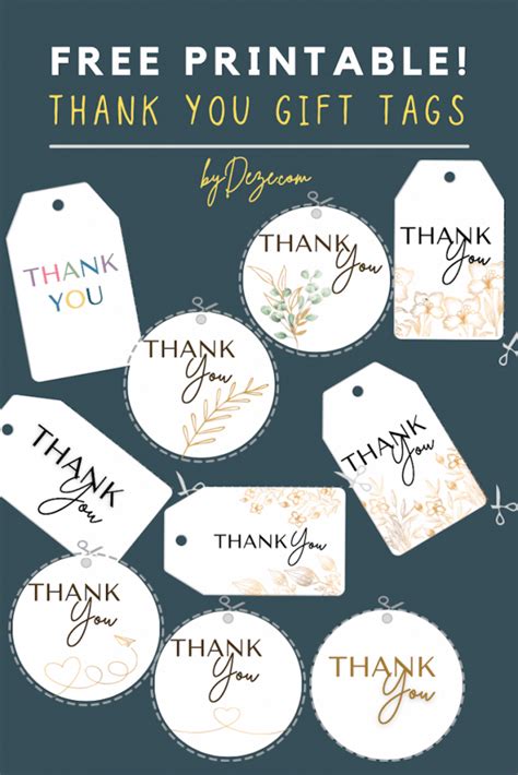 Free Printable Gift Tags for Thank You