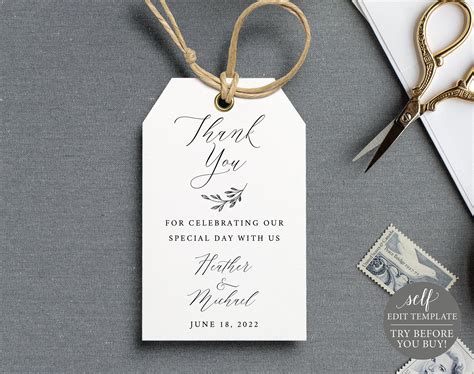 Free Printable Gift Tags for Weddings