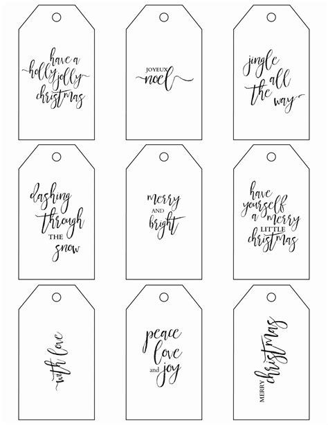 Free Printable Gift Tags with Messages