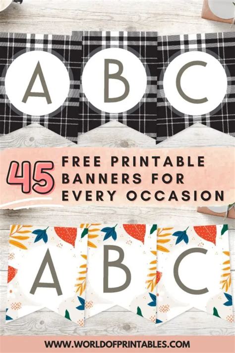 Free Printable Occasion Banners