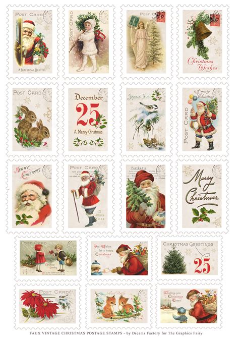 Free Printable Stamps for Holiday Crafts