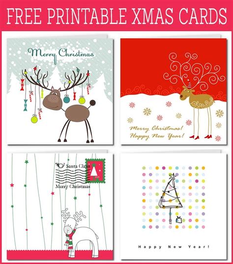 Free Printable Xmas Cards Templates