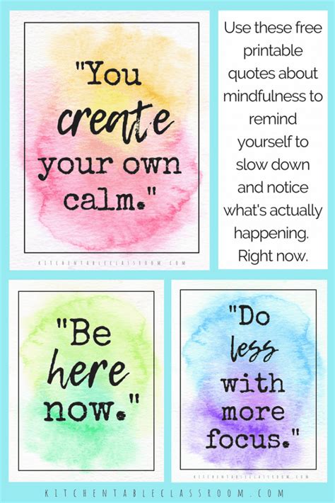 Free Printables for Mindfulness