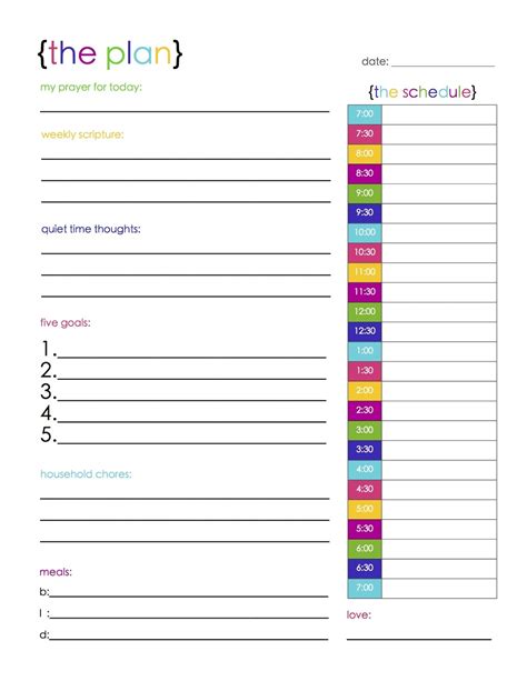 Free Printables for Planning