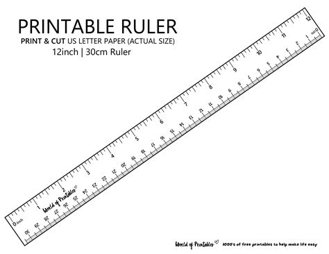 Free Ruler Printable Templates for Crafting