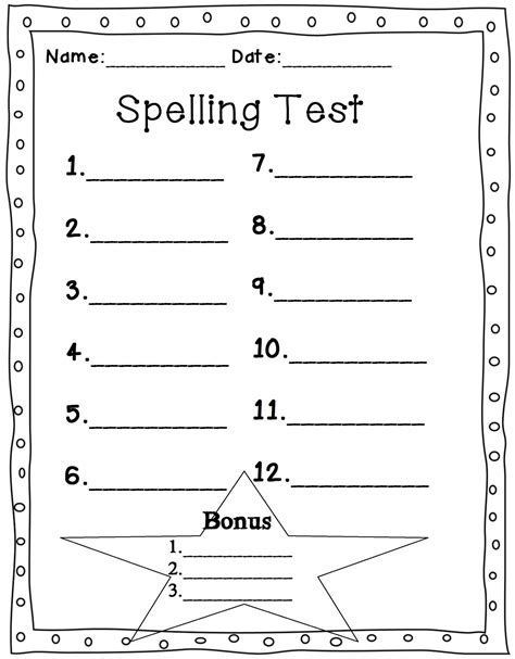 Free Test Printable Templates for Business