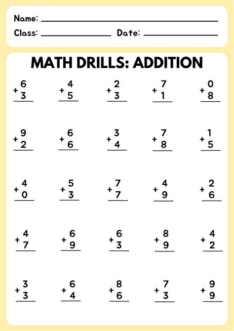 Free Test Printable Templates for Math