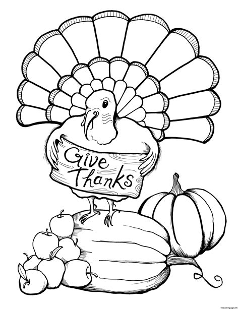 Free Thanksgiving Coloring Pages for Adults