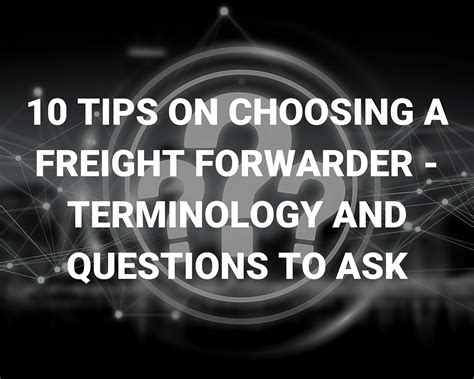 Freight Forwarder Terminology