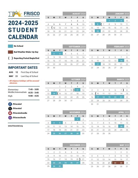 Frisco ISD Calendar Benefits