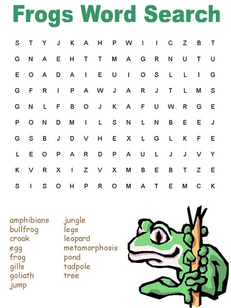 Froggy Word Searches