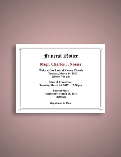 Funeral Notice