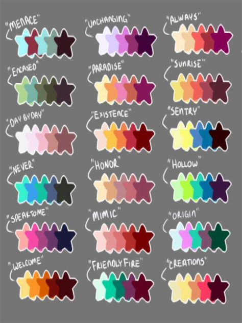 Fursona color palette ideas