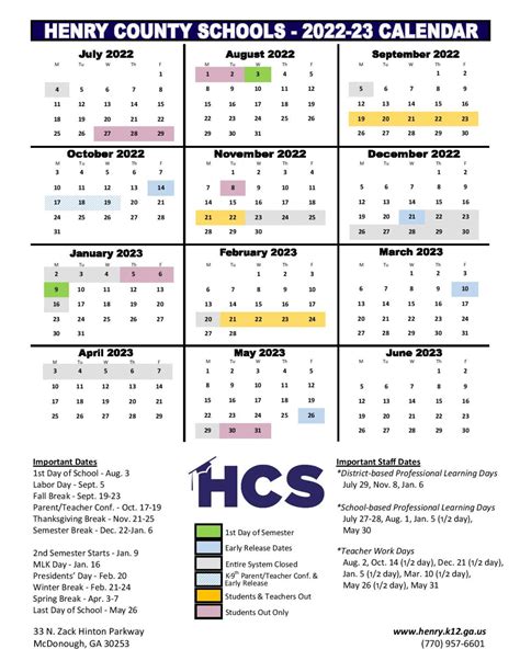 Future of HCS Calendar