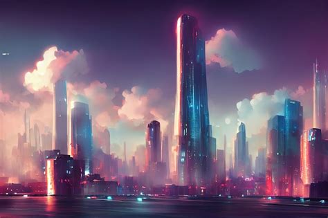 Futuristic cityscape