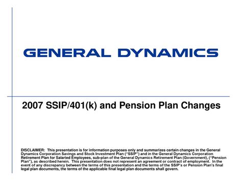 General Dynamics Retirement Plans Image 1