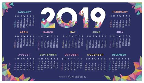 Geometric Calendar Design