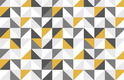 Geometric Patterns Gray Yellow