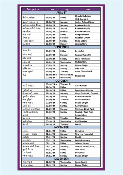 GHS Calendar Future Directions