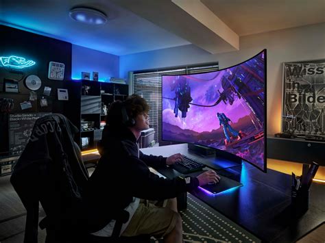 A massive TV used for gaming