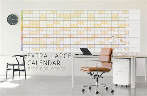 Giant wall calendar for office