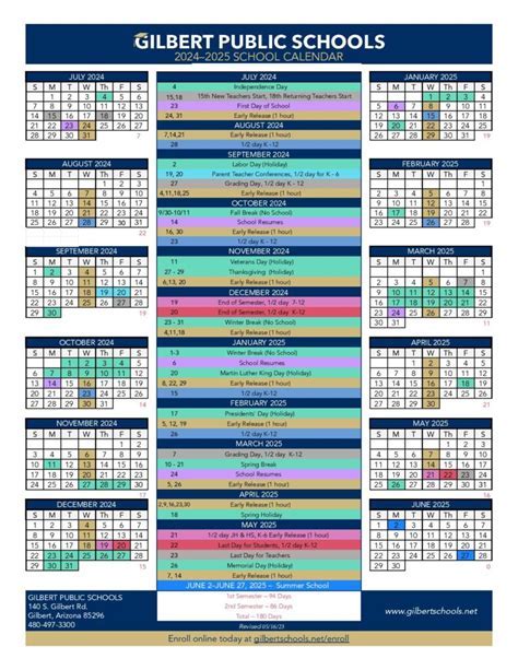 Gilbert Public Schools Calendar Events