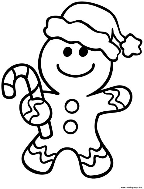 Gingerbread Man Christmas Coloring Pages