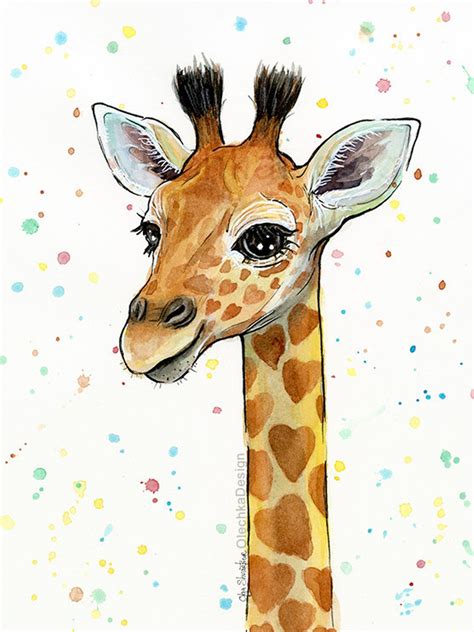 Giraffe printable art