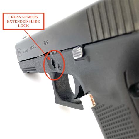 A diagram of the Glock slide lock mechanism