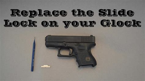 A diagram illustrating the usage of the Glock slide lock