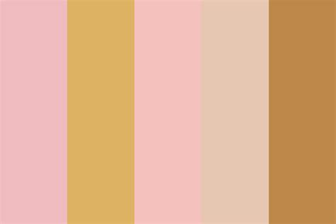 Gold and Pink Color Palette Variations