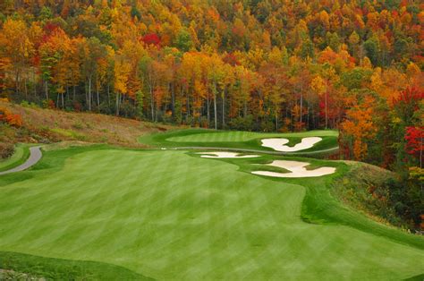 Aerial view of a golf course