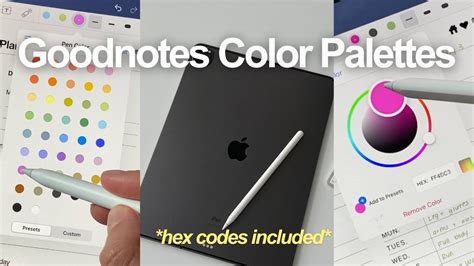 Goodnotes Color Palette Options