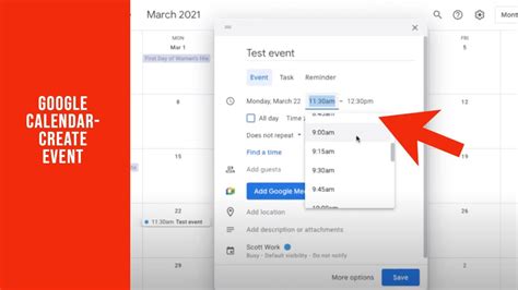 Google Calendar Event Creation