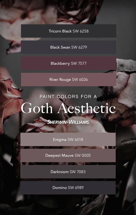 Gothic color palettes inspiration