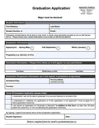 Graduation Application