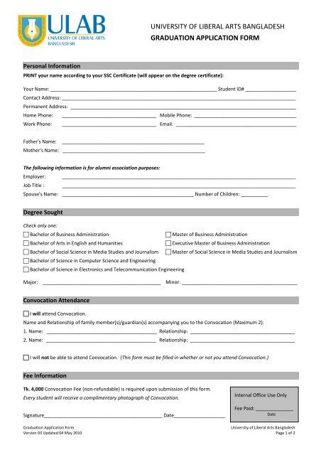 Graduation Application