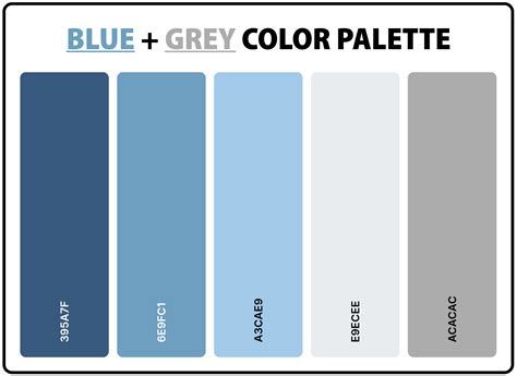 Gray and Blue Color Palette