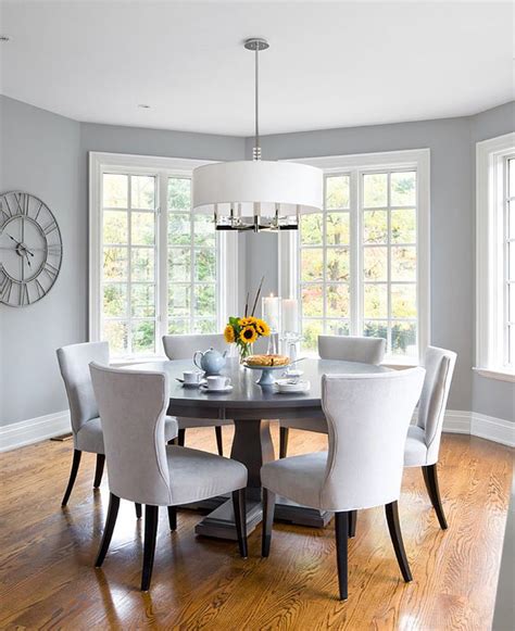 Gray and Brown Dining Room