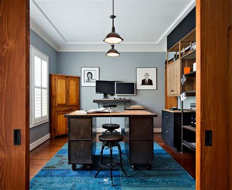 Gray and Brown Home Office