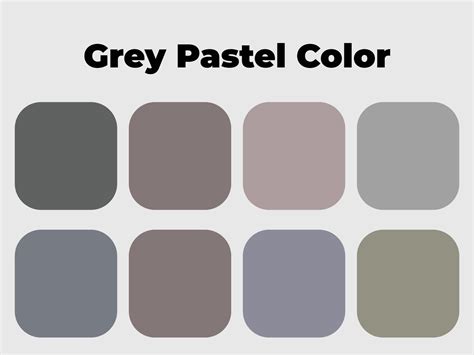 Gray and Pastel Color Palettes